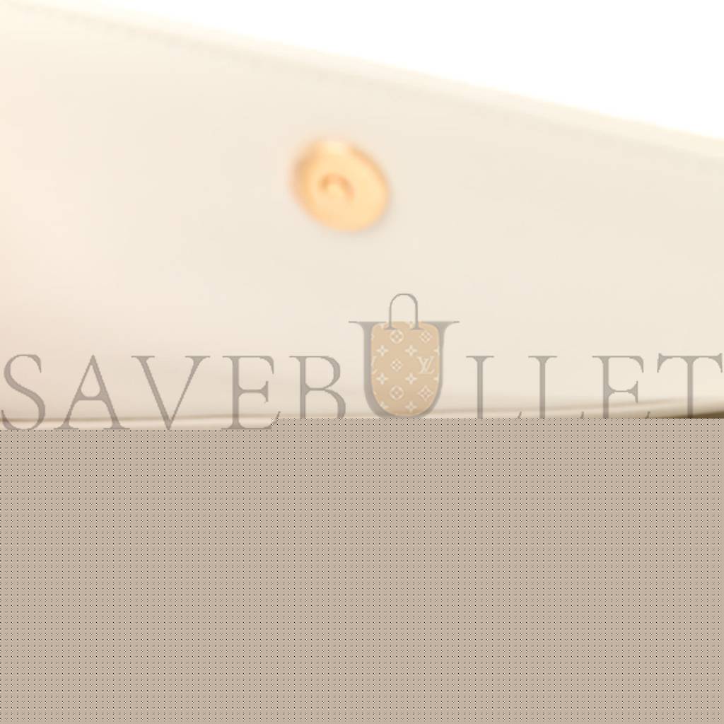 D*or supple calfskin cannage caro pouch with chain latte (18*10*6.4cm)
