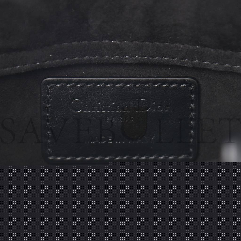 D*or calfskin cannage diamond micro lady d-joy black (17*10*8.9cm)