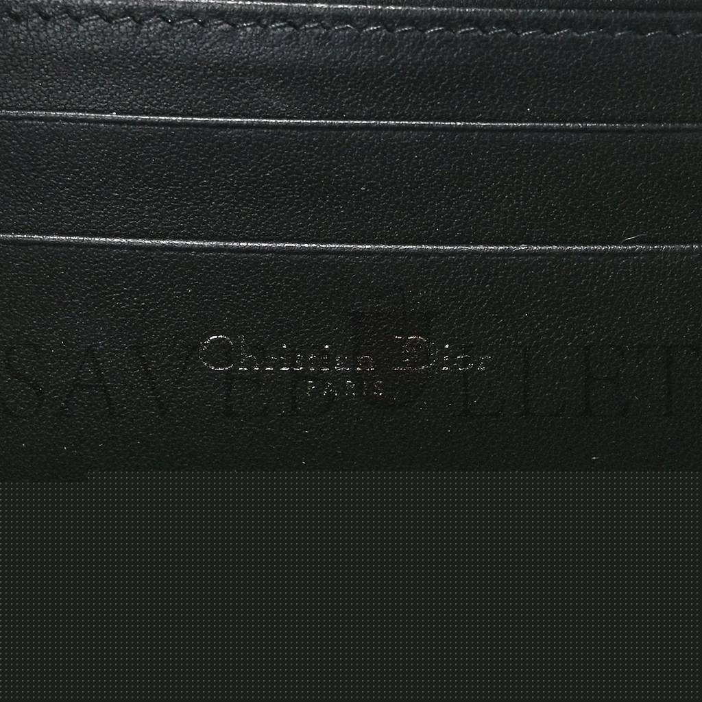 D*or calfskin macro-cannage caro box bag black (20*11*5.1cm)