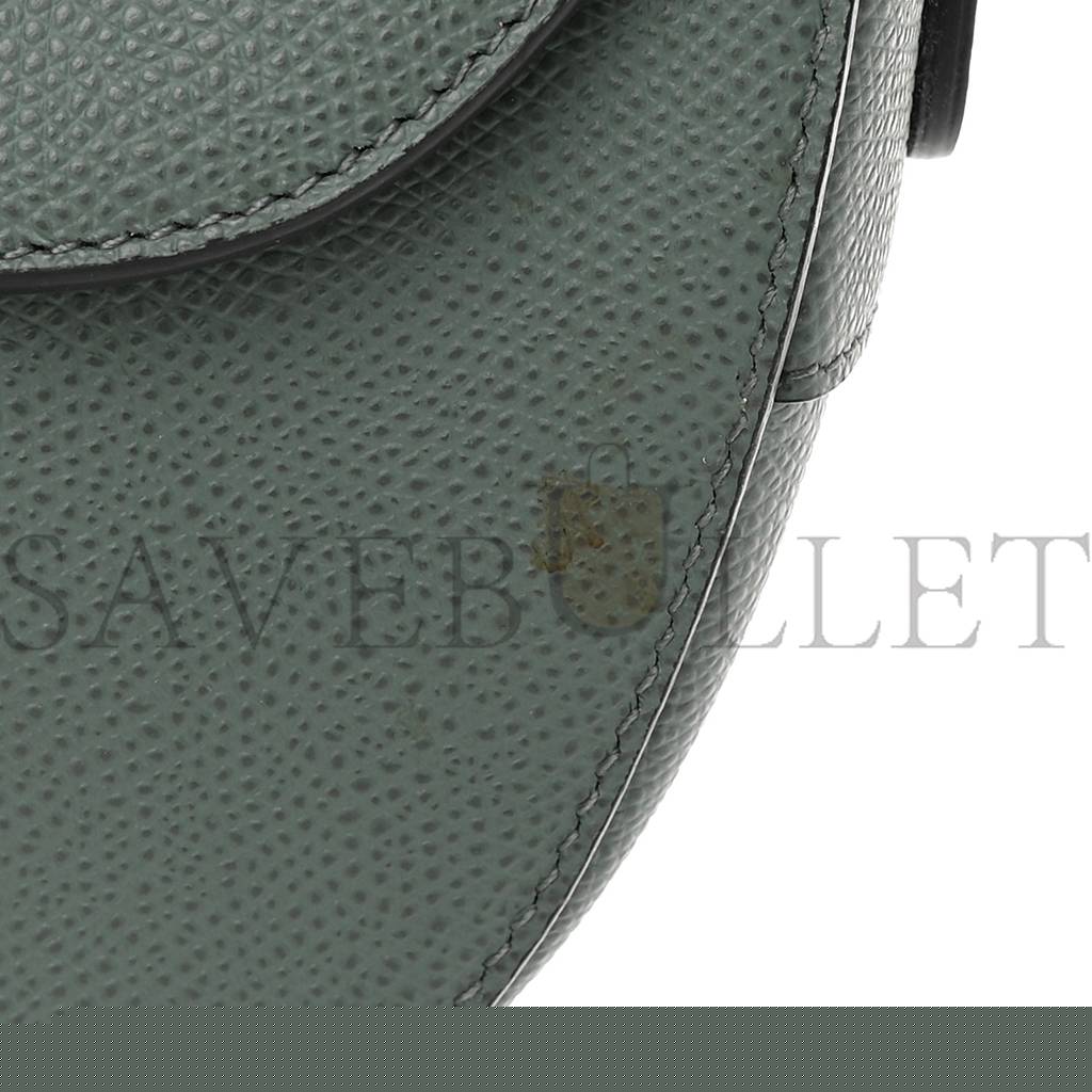 D*or grained calfskin saddle bag orage (25*21*6.4cm)