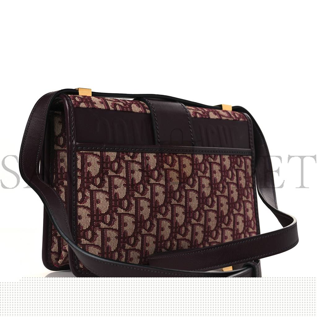 D*or oblique 30 montaigne flap bag burgundy (24*17*6.4cm)