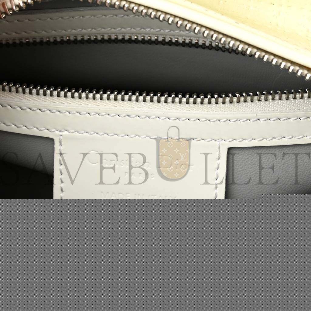D*or patent micro-cannage medium lady D*or white (23*20*12.1cm)