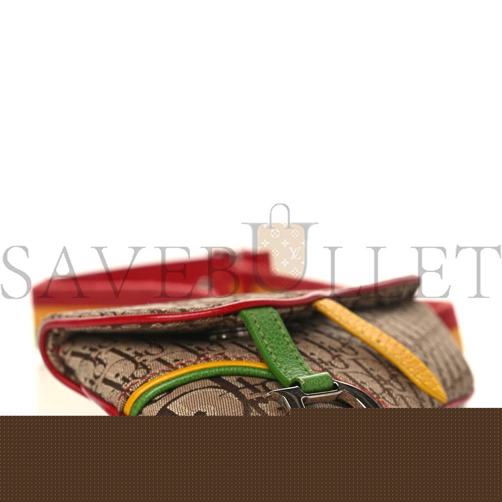 D*or monogram rasta saddle belt bag beige (17*13*2.5cm)