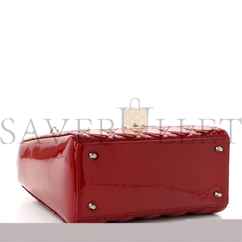 D*or patent cannage medium lady D*or red (23*20*12.1cm)