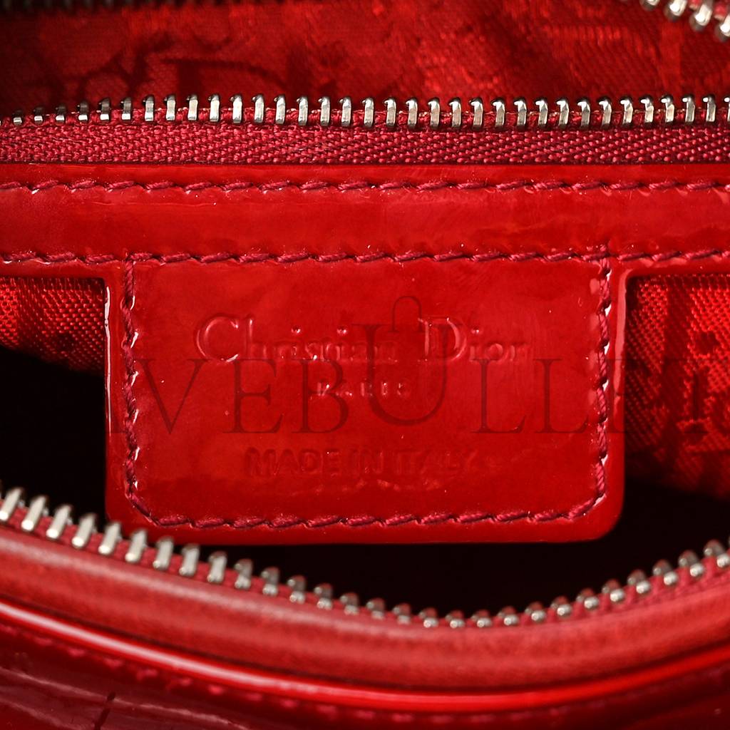D*or patent cannage medium lady D*or red (23*20*12.1cm)