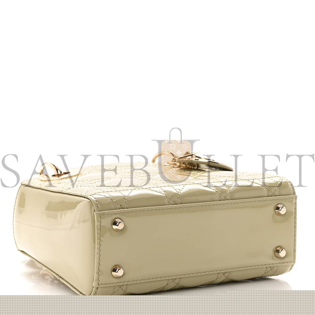 D*or patent cannage mini lady D*or sage green (17*15*7cm)