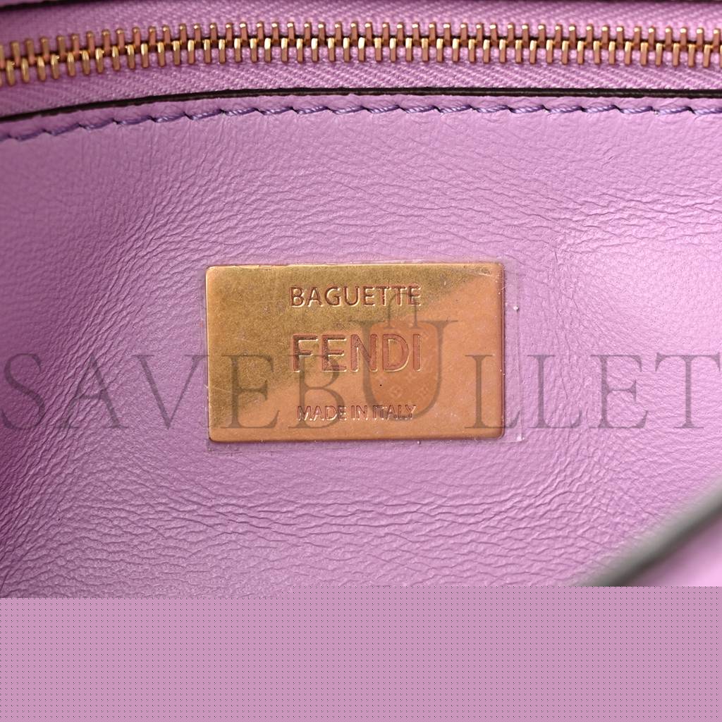 F**di nappa small ff embossed midi chain baguette violetta (23*13*6cm)