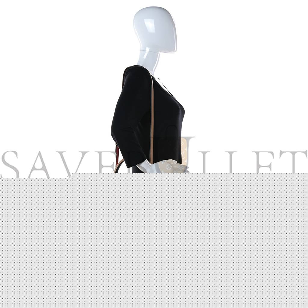 F**di vitello seta nappa plexiglass bi-color medium peekaboo i see u satchel miele scuro tulipano (33*25*13cm)