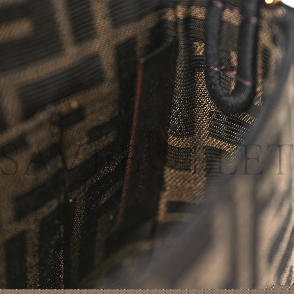 F**di fabric jacquard ff 1974 mini baguette tobacco moro black (18*12*4cm)