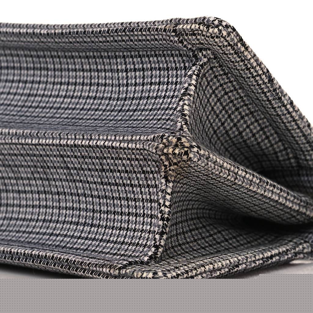 F**di wool fabric jacquard cuoio houndstooth ff 1974 petite peekaboo i see u satchel grey black (20*15*11cm)