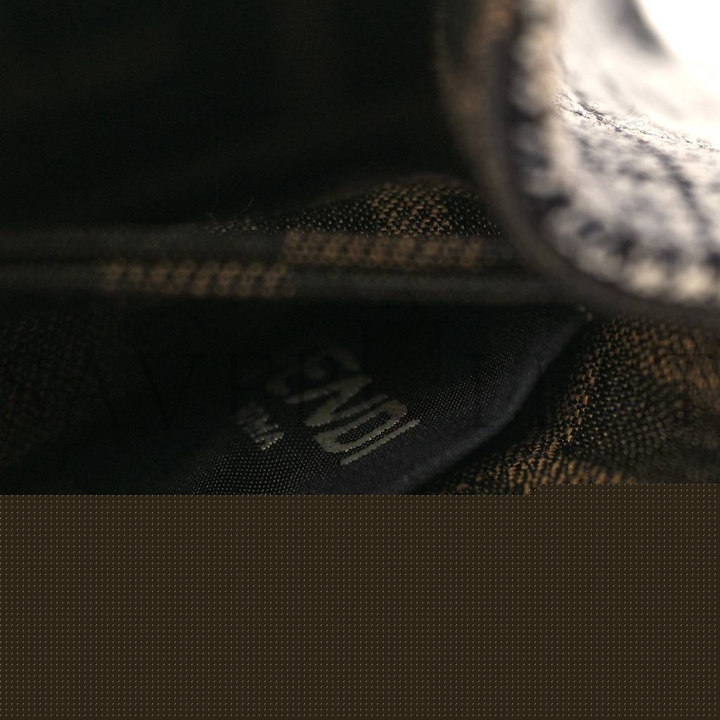 F**di wool fabric jacquard cuoio houndstooth ff 1974 petite peekaboo i see u satchel grey black (20*15*11cm)