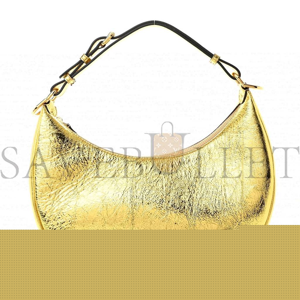 F**di laminated craquele lambskin small F**digraphy hobo gold (27*23*10cm)