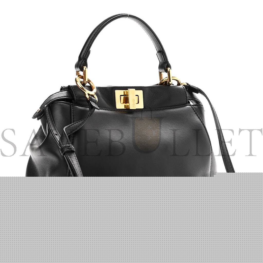F**di nappa mini peekaboo iconic satchel black (23*17*11cm)