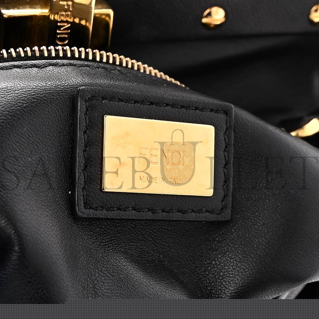 F**di nappa mini peekaboo iconic satchel black (23*17*11cm)