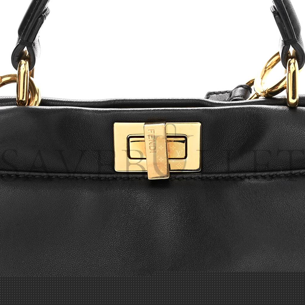 F**di nappa mini peekaboo iconic satchel black (23*17*11cm)
