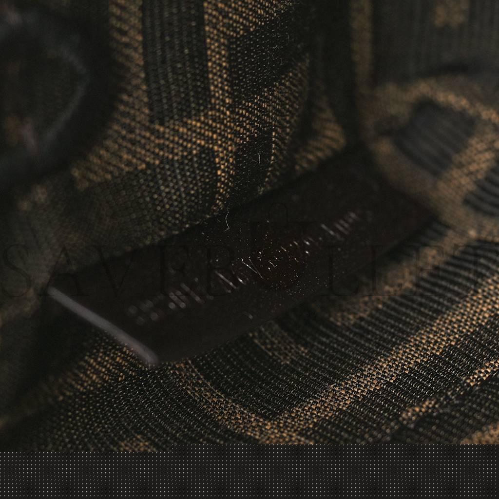 F**di fabric jacquard ff 1974 mini baguette tobacco moro black (19*11*5cm)