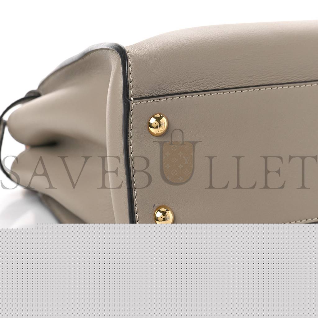F**di vitello seta plexiglass tortoise medium peekaboo iconic satchel tortora (33*25*13cm)