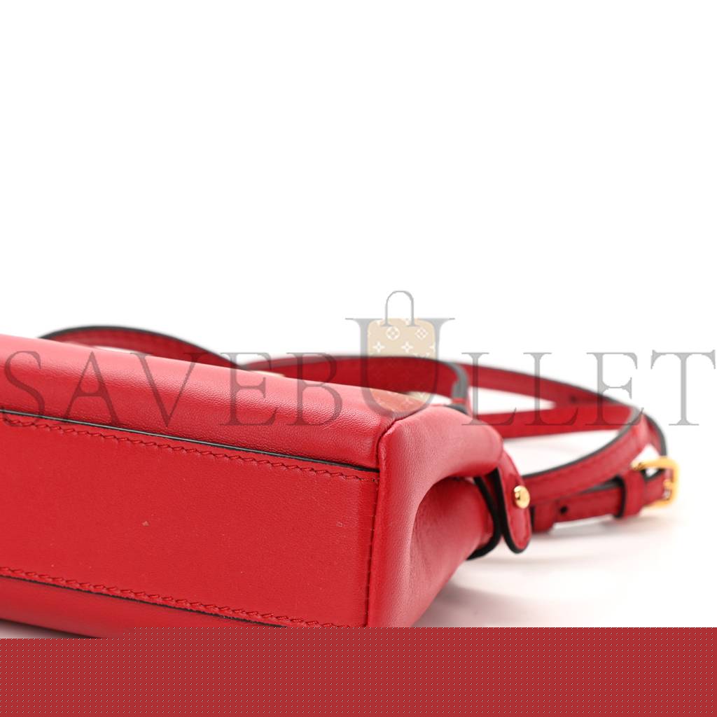F**di shiny nappa micro peekaboo iconic satchel fragola (20*15*11cm)