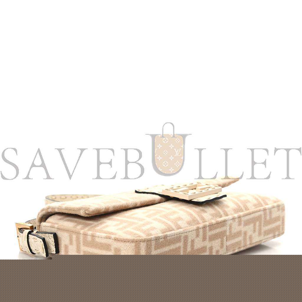 F**di wool cuoio romano selleria ff 1974 baguette 1997 beige cammello camelia (27*15*6cm)