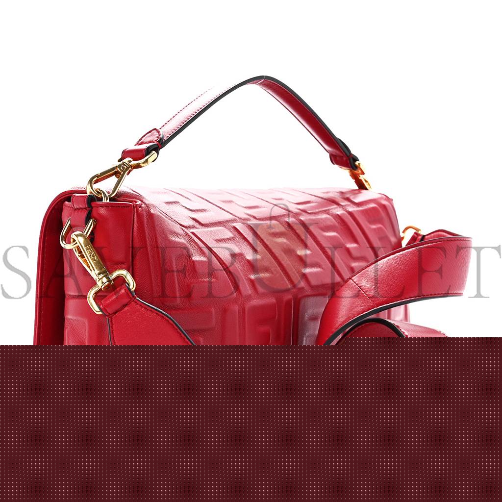 F**di nappa ff 1974 embossed large baguette fragola (32*16*5cm)