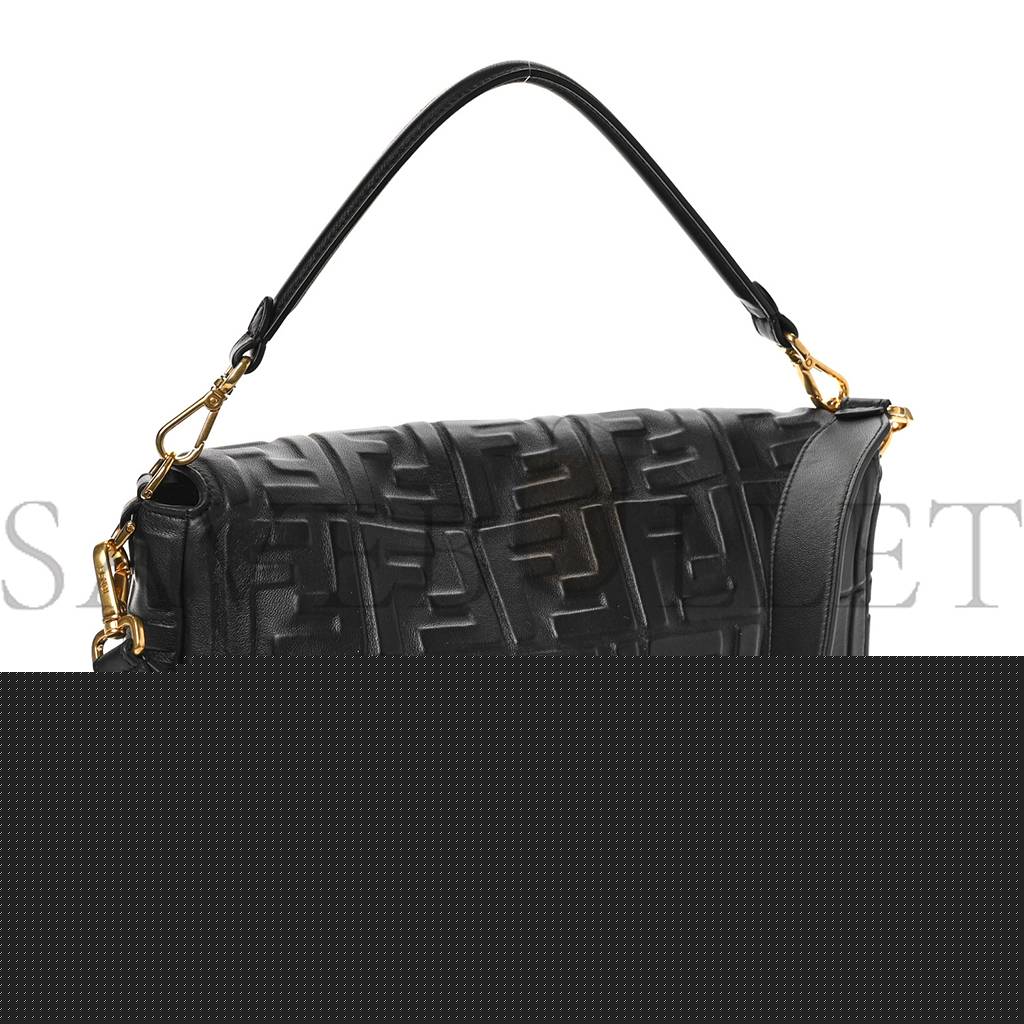F**di nappa ff 1974 embossed large baguette black (31*20*5cm)
