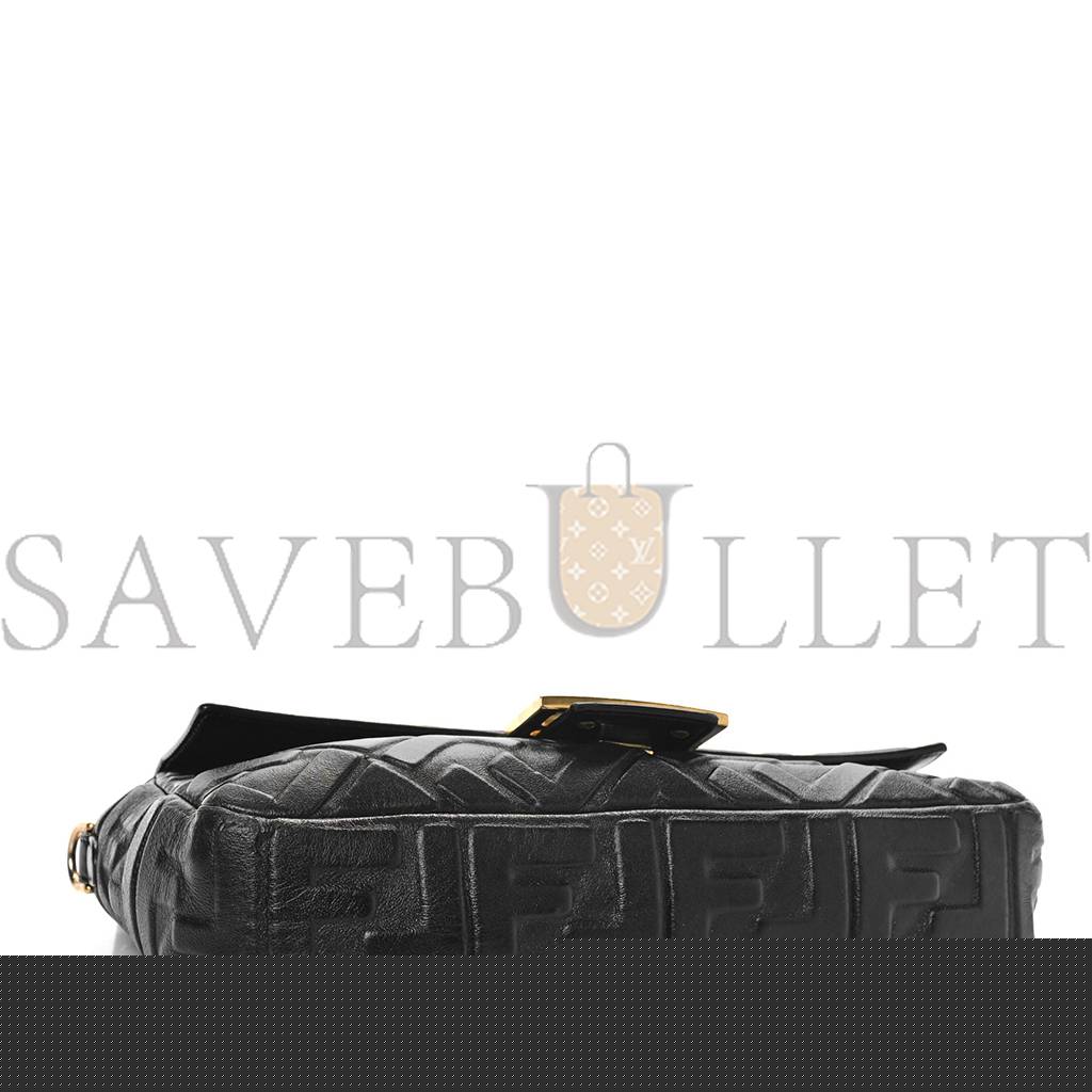 F**di nappa ff 1974 embossed baguette black (27*15*6cm)