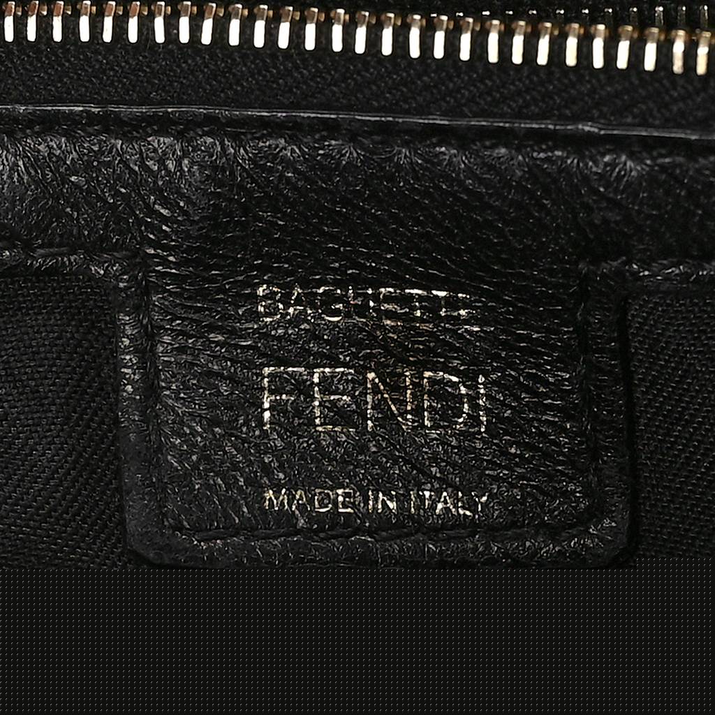 F**di nappa ff 1974 embossed baguette black (27*15*6cm)