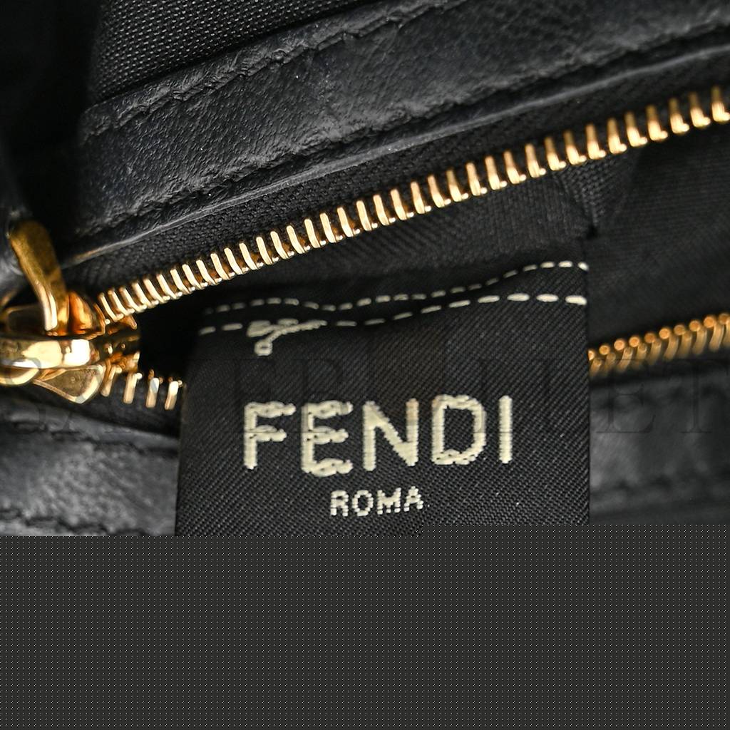 F**di nappa ff 1974 embossed baguette black (26*17*5cm)