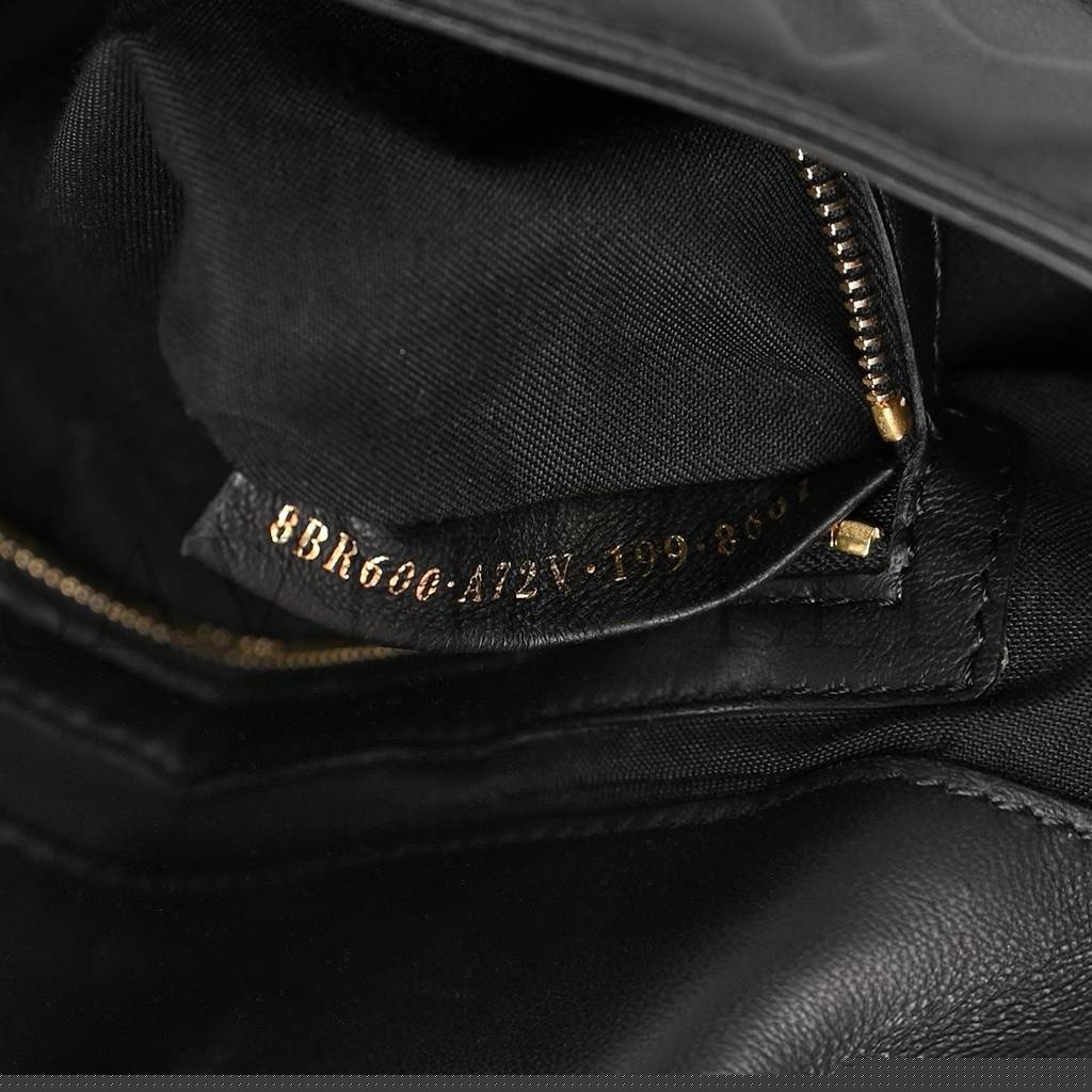 F**di nappa ff 1974 embossed baguette black (27*15*6cm)