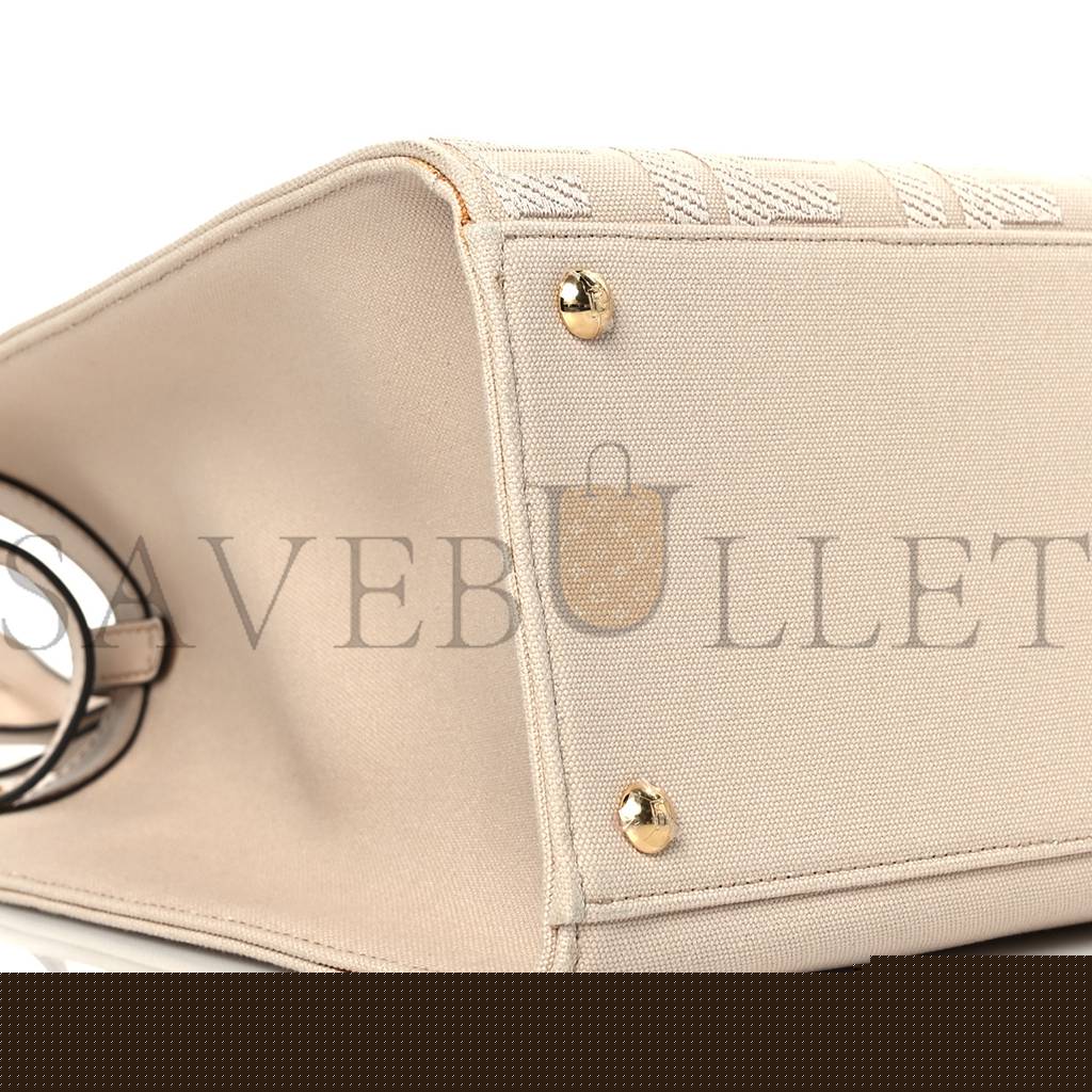 F**di canvas vitello king ff embroidered medium peekaboo x-tote poudre (41*29*15cm)