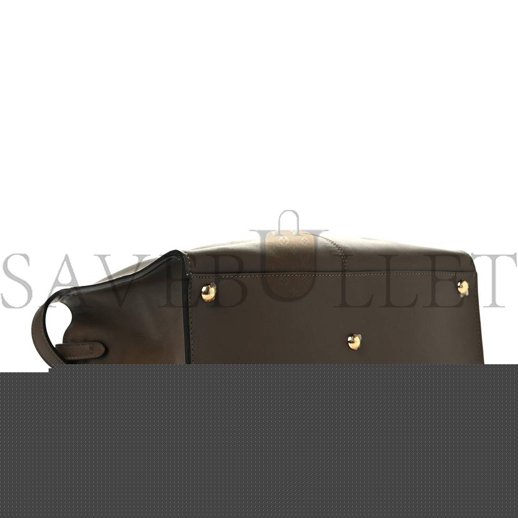 F**di vitello seta glazed fabric ff 1974 medium peekaboo x-lite maya mogano panna (30*25*15cm)