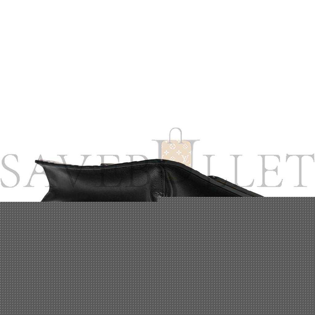 F**di vitello liberty bi-color ff 1974 embossed small kan u shoulder bag maya black (19*15*8cm)